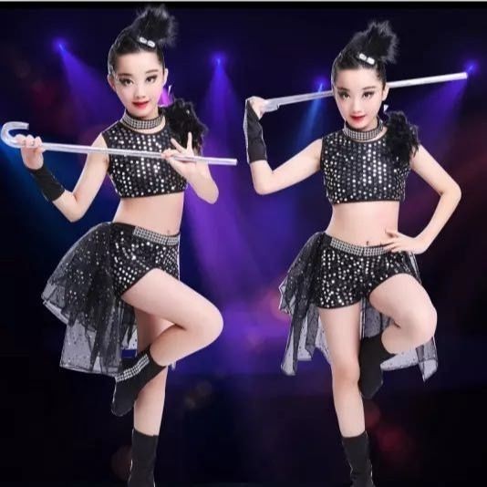 Children's jazz dance clothing, children's Korean style nave