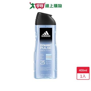 愛迪達男潔顏洗髮沐浴露超越活力400ml【愛買】