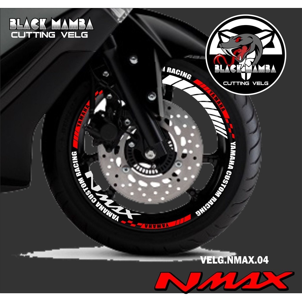 山葉 切割貼紙輪輞 NMAX 貼紙 LIS 列表變化輪胎/VELG YAMAHA NMAX 04