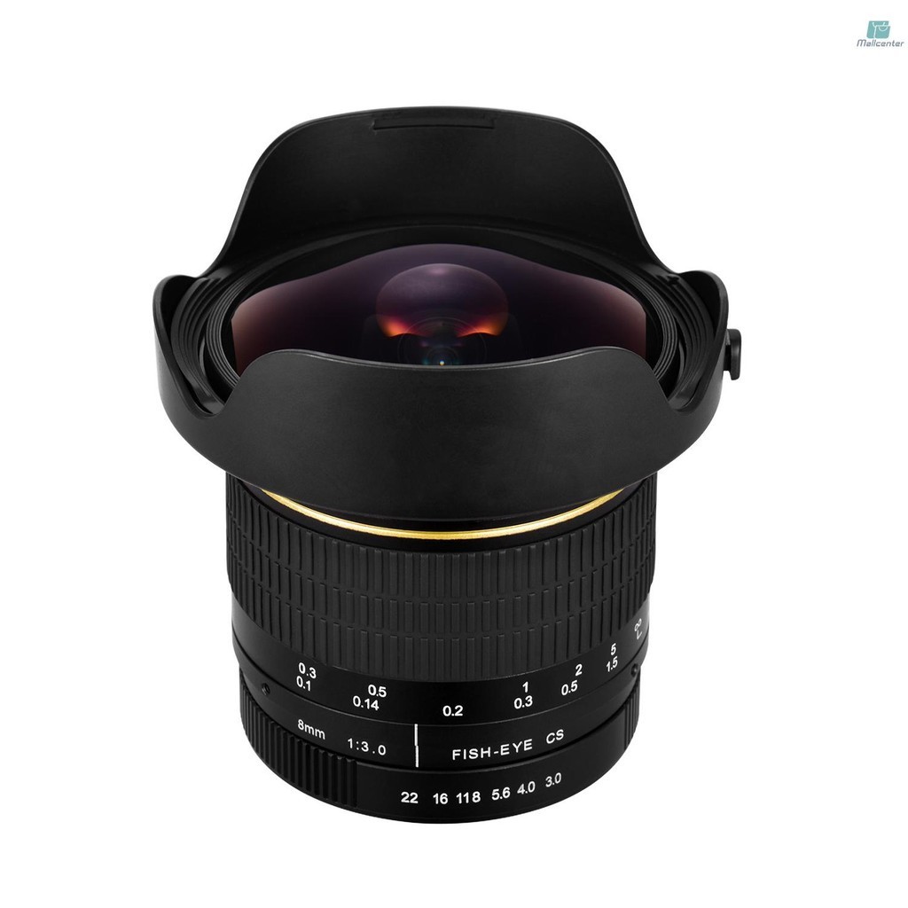 8mm f3.0 魚眼鏡頭 APS-C 手動對焦超廣角適用於 APS-C 兼容佳能相機 Came-0206