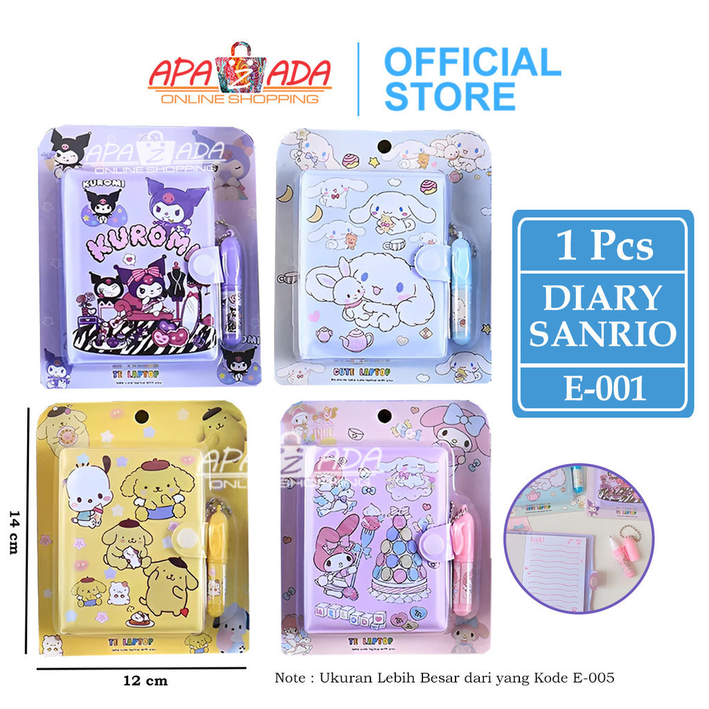 Apazada Minibook Sanrio Small E-001 筆記本日記本 Sanrio Minibook B