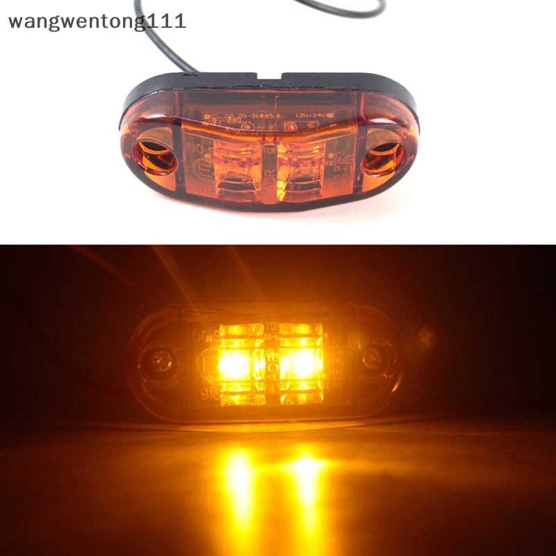 &lt; Wwtw&gt; 1PCS 10V 30V LED 側標誌燈警告尾燈汽車外部燈拖車卡車卡車黃色橙色白色紅色。