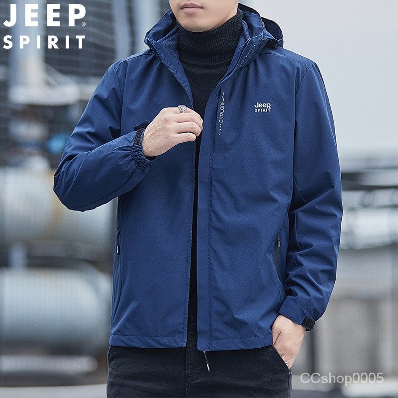 新品特價JEEP SPIRIT外套男衝鋒三合一夾克休閒潮流戶外休閒衝鋒衣HL7182