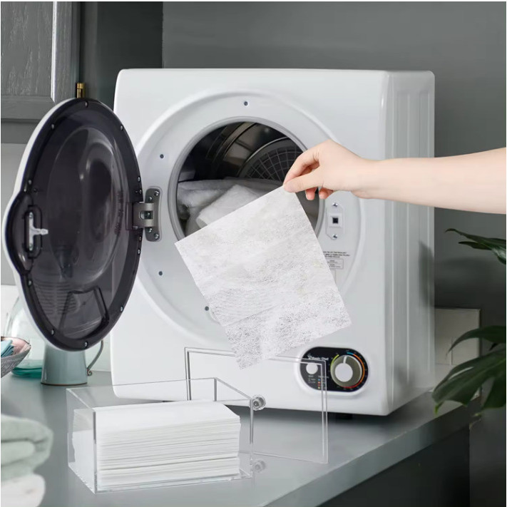適用於洗衣房組織的亞克力容器收納盒亞克力烘乾機紙架分配整理容器