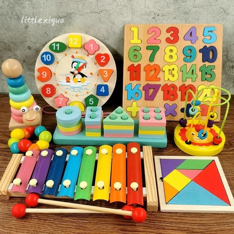 嬰兒童啟蒙益智八音琴 木質敲擊小木琴 1-2-3周4歲男女早教寶寶玩具