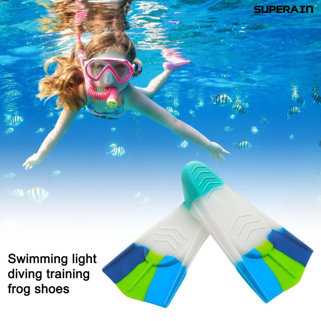 [嘉和運動]AMZ矽膠腳蹼男女自由泳蛙泳矽膠短腳蹼兒童游泳輕便潛水訓練蛙鞋