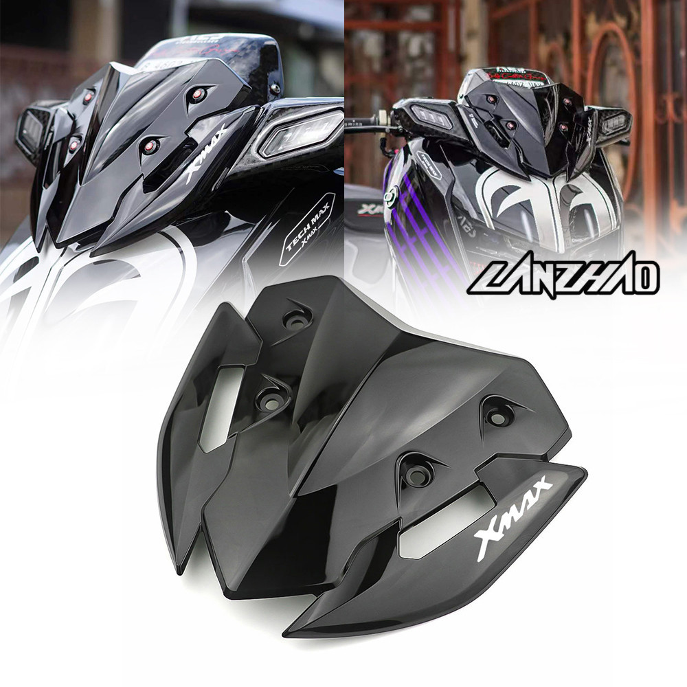【LANZHAO】山葉 XMAX 300 v2 2023-2024 改裝 風鏡 黑色風鏡 風擋 導流罩