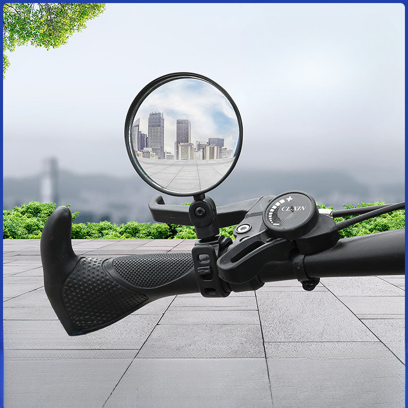 自行車後視鏡凸面鏡反光鏡自行車電動自行車山地車摩托車小圓鏡廣角