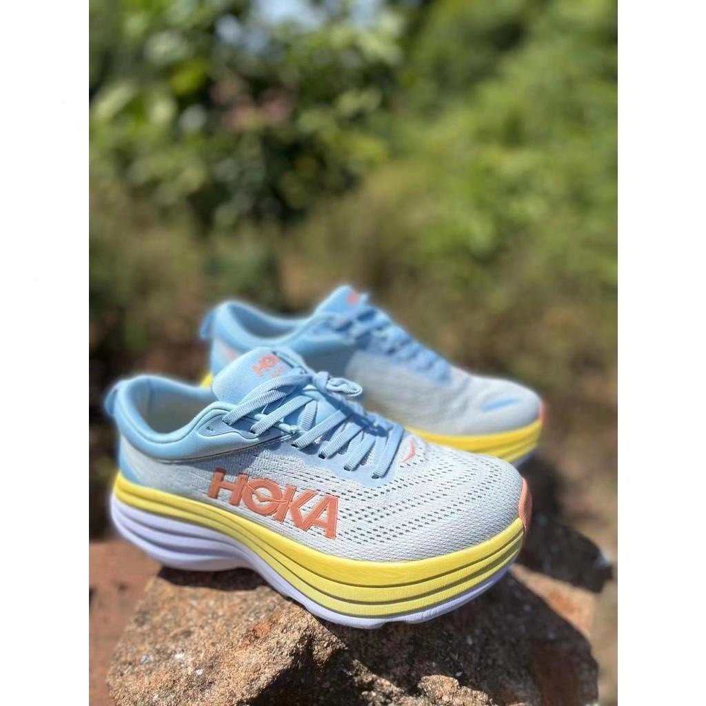 【現貨】2023新品現貨 Hoka ONE boncdi 緩震鞋藍黃