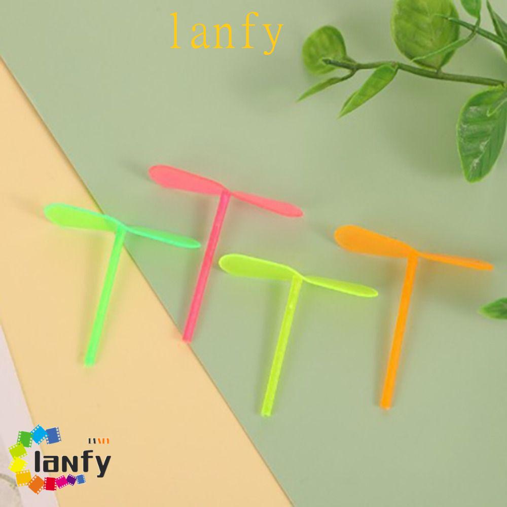 LANFY20件/套蜻蜓螺旋槳,經典塑料迷你竹蜻蜓玩具,懷舊好玩顏色隨機傳統旋轉飛盤贈品
