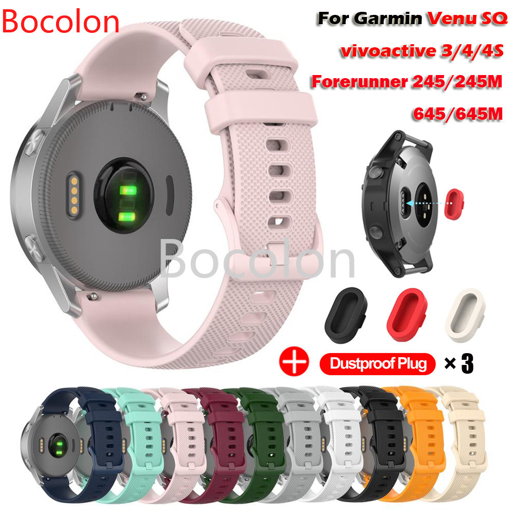 Garmin Venu/Venu SQ Vivoactive 3/4/4S 矽膠錶帶 Garmin Forerunner