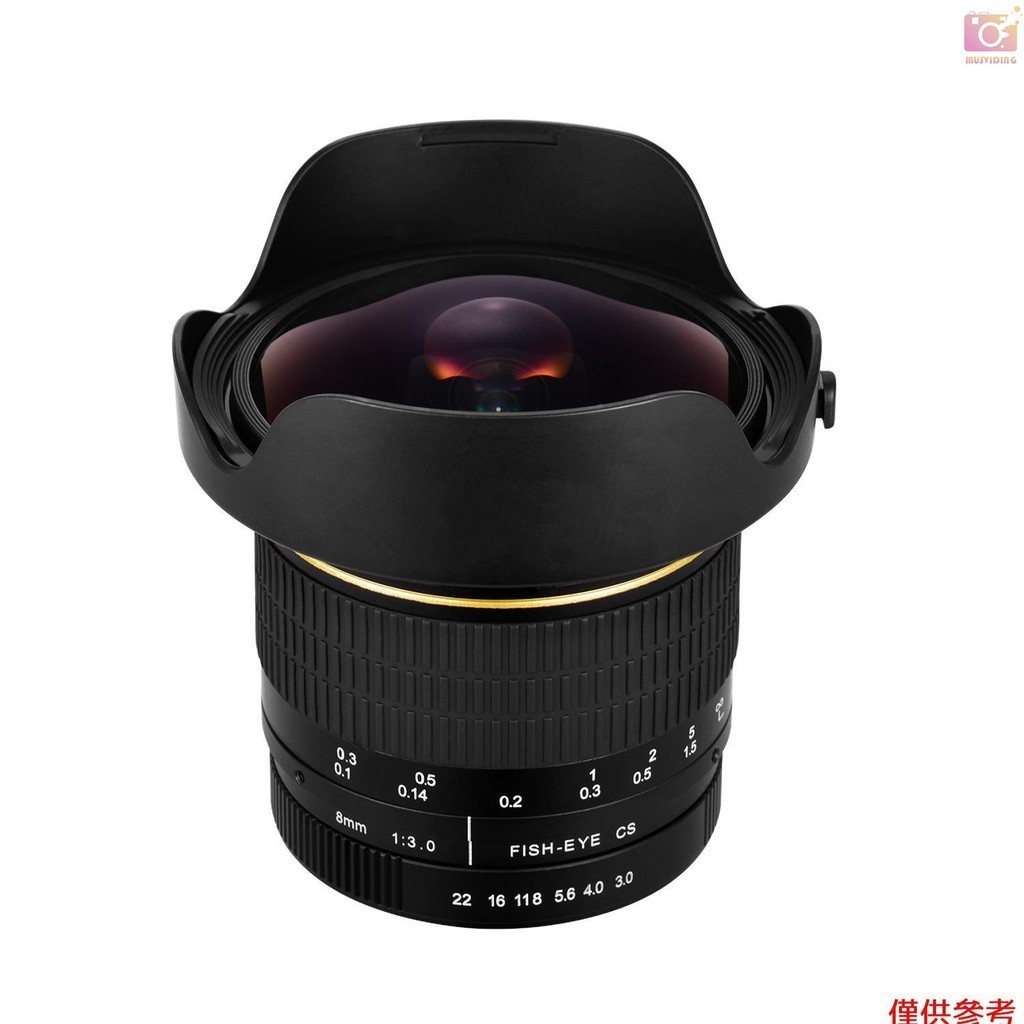 8mm f3.0 魚眼鏡頭 APS-C 手動對焦超廣角適用於 APS-C 兼容佳能相機