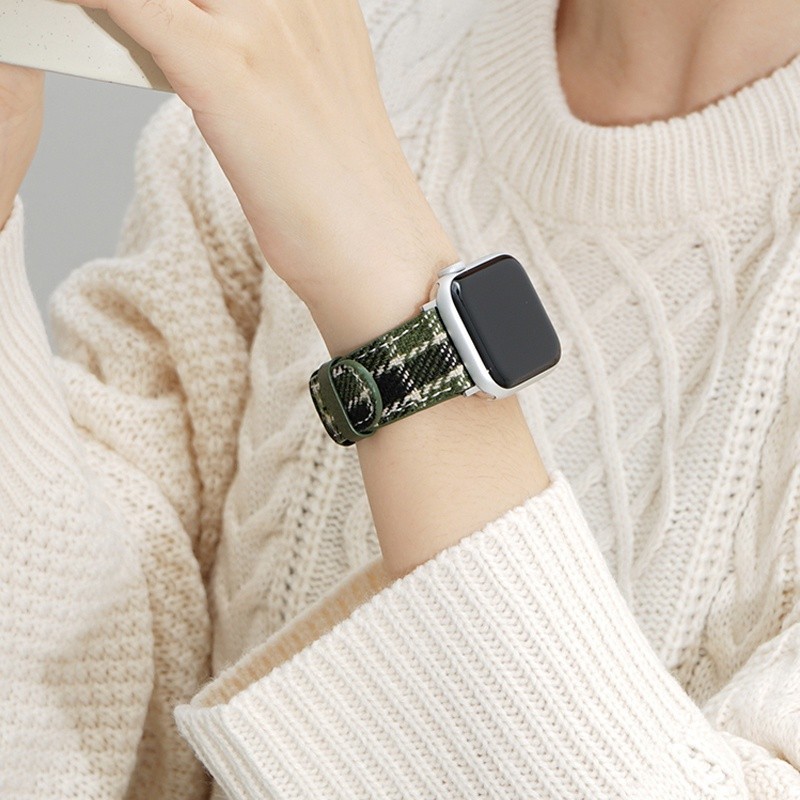 小米Redmi Watch 4智能手錶格紋腕帶羊毛氈皮革錶帶 小米手錶 紅米4 Redmi Watch 4錶帶替換腕帶