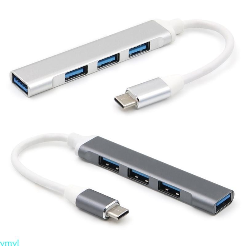 Ymyl USB C HUB Type C 轉 3x USB 2 0 + USB 3 0 4 端口通用分配器適配器 HU