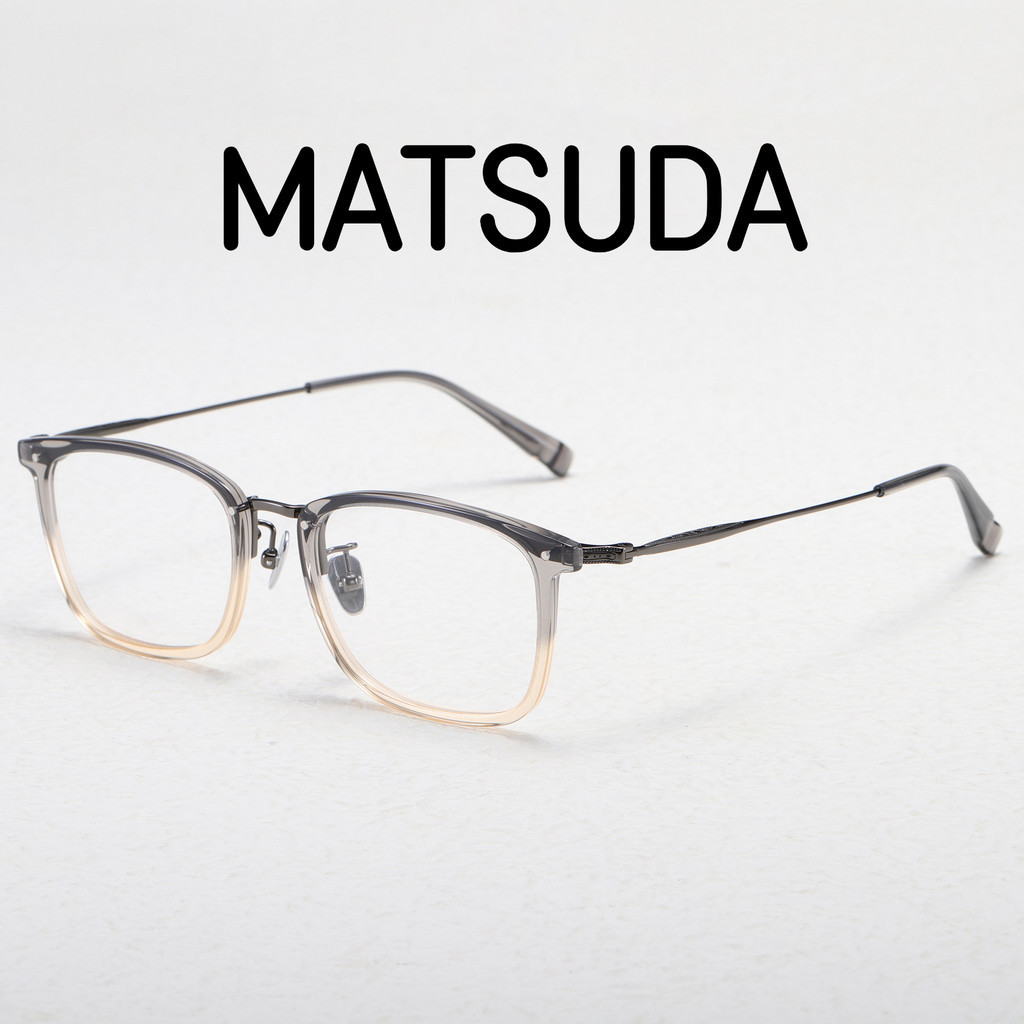 【TOTU眼鏡】醋酸纖維眼鏡 金屬框眼鏡 松田MATSUDA foster2 純鈦眼鏡架 板材眼鏡框 復古方形套圈眼鏡框