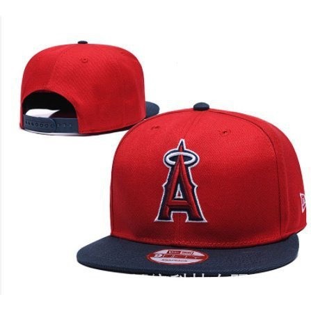 New2023 era MLB The Angels 紅色回彈帽男士女士嘻哈帽運動時尚帽子