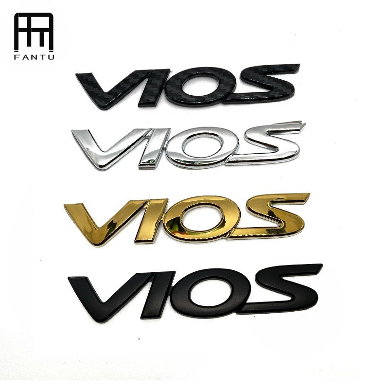 Ftu 1 x ABS VIOS 字母標誌汽車汽車裝飾標誌徽章貼紙貼花替換豐田