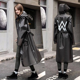 防雨風衣 時尚EVA韓版潮腰帶款雨衣男女一件式防暴雨雨衣透明成人長款戶外騎行徒步旅行