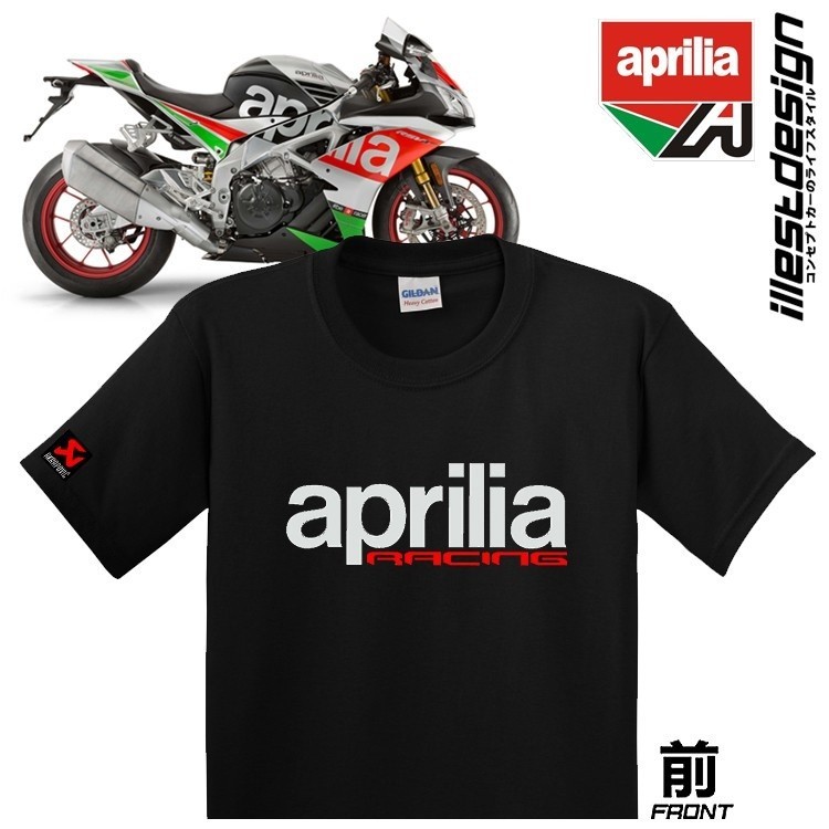 2024 時尚 Moto T 恤:Aprilia 賽車設計 T 恤。 Rsv4rf RS4 RS125 RS250 拓諾