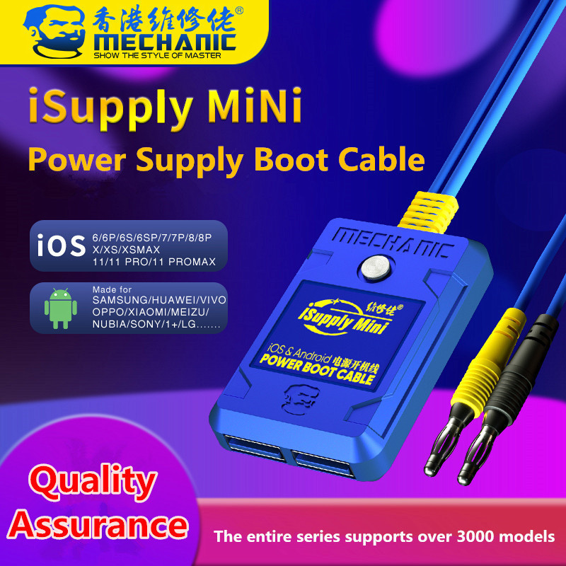 Mechanic iSupply Mini DC 電源測試線適用於 iOS/Android 手機主板維修開機線