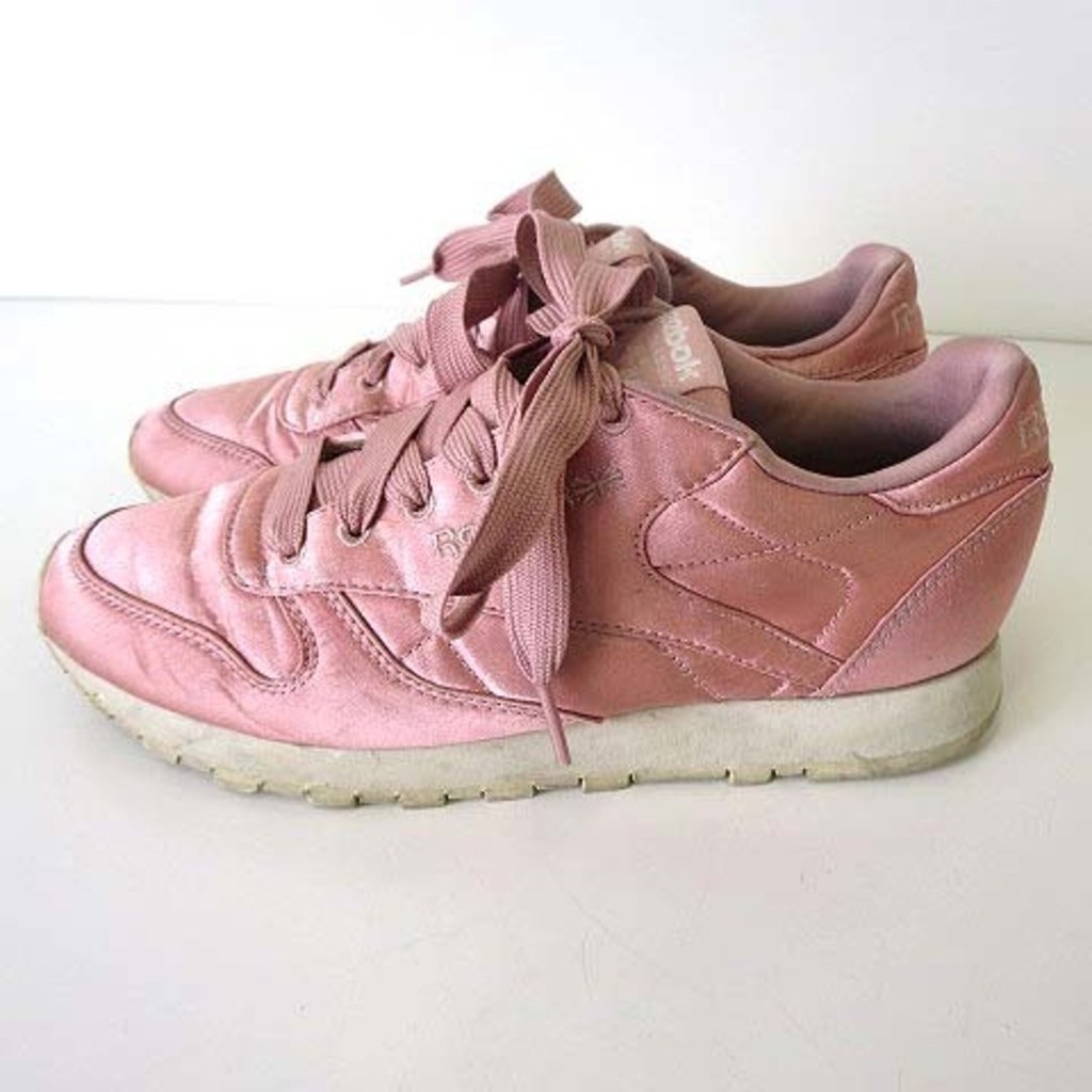 Reebok PINK M O鞋子 休閒鞋 球鞋二十四 緞 粉色 日本直送 二手