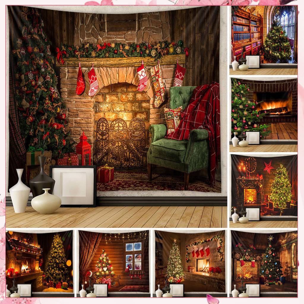 聖誕樹掛毯聖誕背景布波西米亞壁掛掛毯聖誕新年節日禮物地方客廳臥室家居裝飾