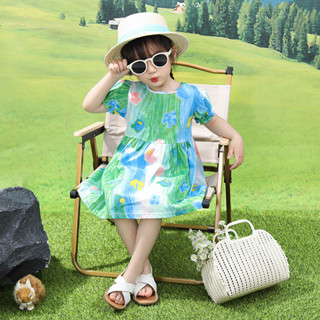 女童洋裝 2024夏季韓版公主裙女寶寶童裝 兒童 洋裝