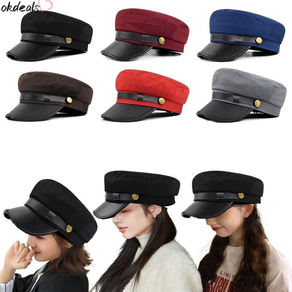 Okdeals 海軍帽,復古風格貝雷帽,平頂帽平頂帽高級帽保暖平頂帽戶外旅行