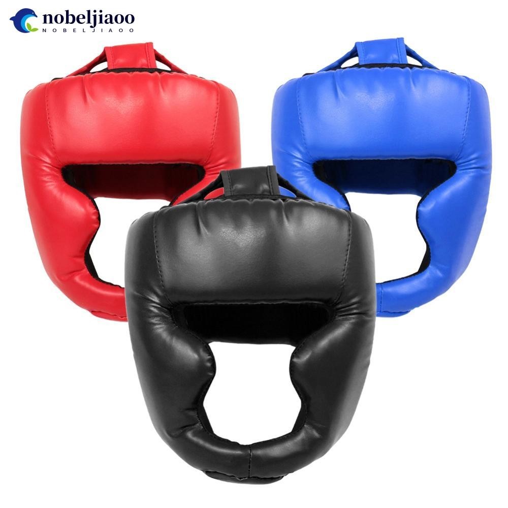 Nobeljiaoo 全覆蓋 Pu 拳擊頭盔兒童成人泰拳訓練陪練拳擊頭飾健身器材跆拳道護頭 C1M5