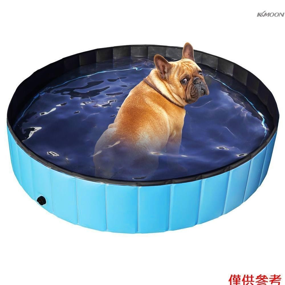 可折疊 PVC 狗貓寵物游泳池寵物狗游泳池浴缸兒童游泳池夏季狗貓和兒童水池游泳池,80*20cm