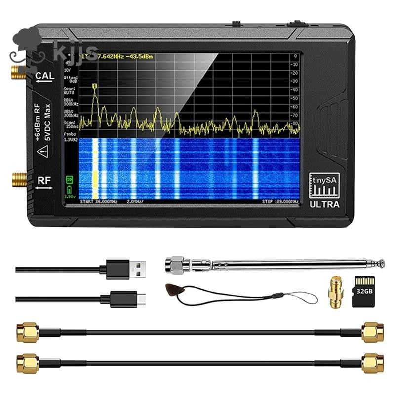 適用於 TinySA ULTRA 頻譜分析儀+32GB 卡 4 英寸顯示屏 100KHz 至 5.3GHz 信號發生器網