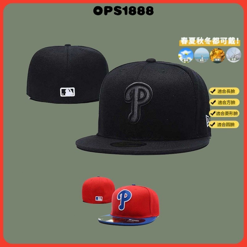 MLB 尺寸帽 全封棒球帽 費城費城人隊 Philadelphia Phillies 潮帽 防晒帽 嘻哈帽 滑板帽 街舞