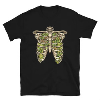 Weed Lungs Skeleton 有趣的雜草大麻大麻愛好者 Stoner Hippie Gildan T 恤