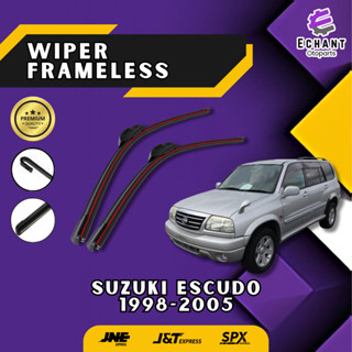 SUZUKI 鈴木 Escudo 汽車雨刮器 1998 2005 無框軟橡膠模型 2 件 1 套左右