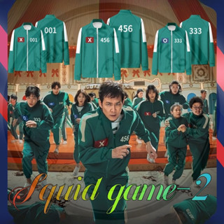 韓國魷魚遊戲運動服 魷魚遊戲2裝扮衣服 成人兒童外套衛衣 長褲 短袖t 三件套裝 456 001 衣服 運動服 舒適透氣