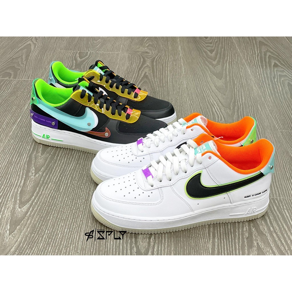 高品質 Nike Air Force 1 電玩 夜光白黑 / 黑白 Have A Good Game