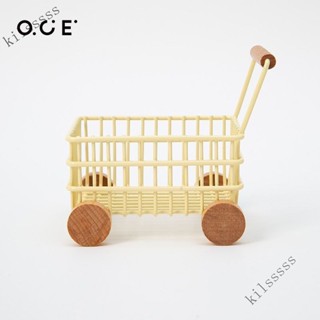 ⚡臺灣出貨#OCE收納市購物小車模型創意多功能模擬手推車過傢傢馬卡龍係列