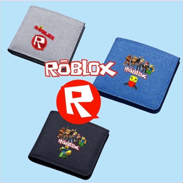 Roblox 錢包卡通男孩帆布錢包高品質學生拉鍊錢包銀行卡硬幣商店學生專屬生日禮物