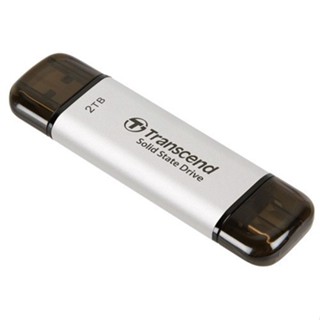 Transcend 創見 ESD310S 2TB(TS2TESD310S)Type C/A外接SSD固態硬碟-銀 -
