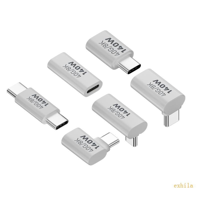 Exhila 鋁合金 USB-C TypeC 適配器 140W 40G 8K60hz 轉換器保護快速充電和數據傳輸