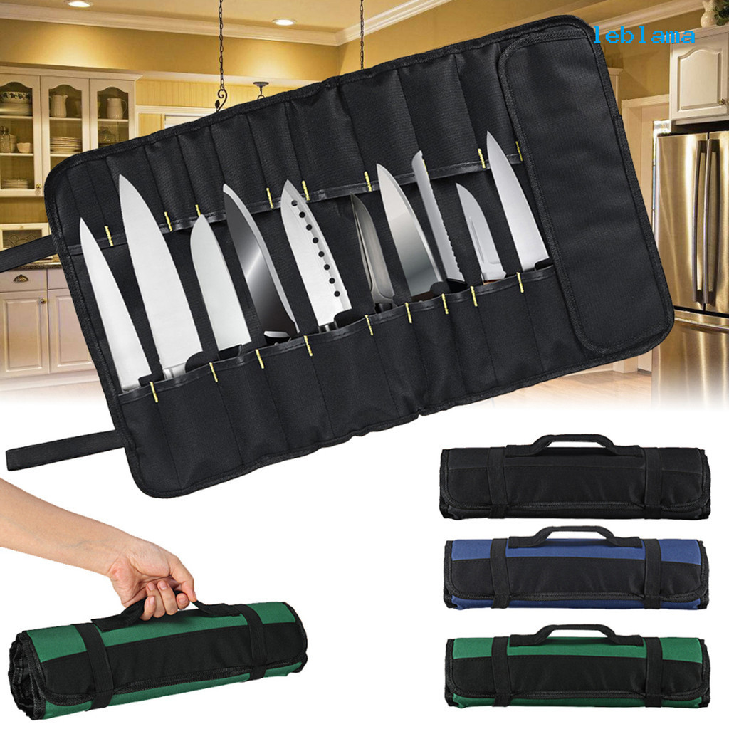 [LBA] 廚師刀收納袋 手提捲筒多功能 廚師刀具收納袋(黑色/藍色/綠色)