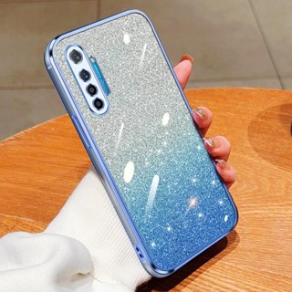 適用於 Realme XT RMX1921 手機殼軟矽膠電鍍 Bling TPU 後蓋手機殼