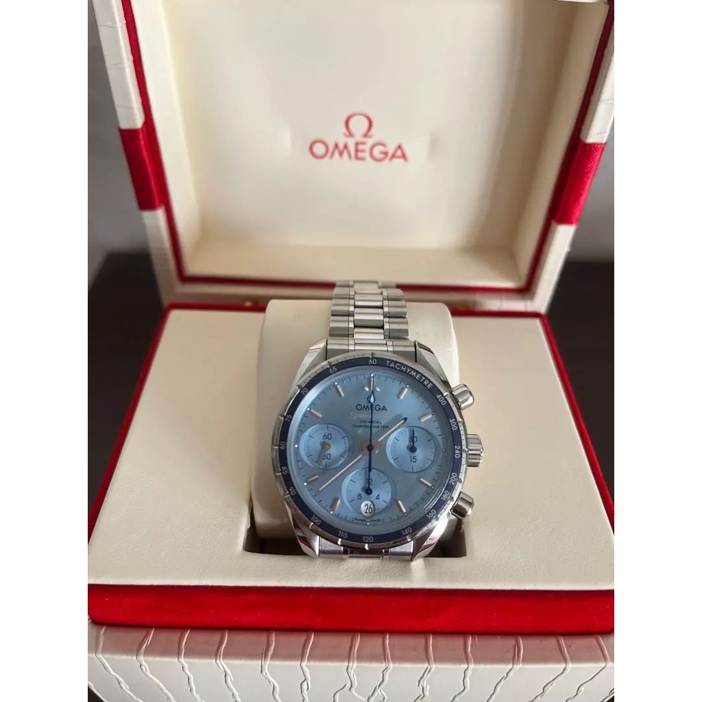 OMEGA 歐米茄 手錶 CO-AXIAL SPEEDMASTER DATE CO‑AXIAL 藍色 日本直送 二手