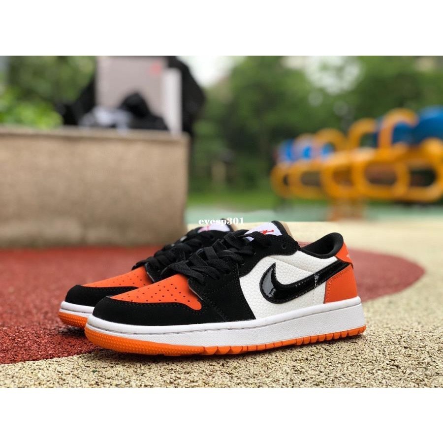 特價 Air Jordan 1 Low Golf AJ1 黑橘 小扣碎 高爾夫 滑板鞋DD9315-800