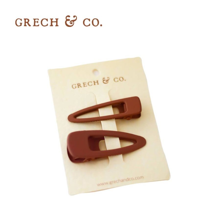 GRECH & CO.髮夾二入組/ 緋紅 eslite誠品