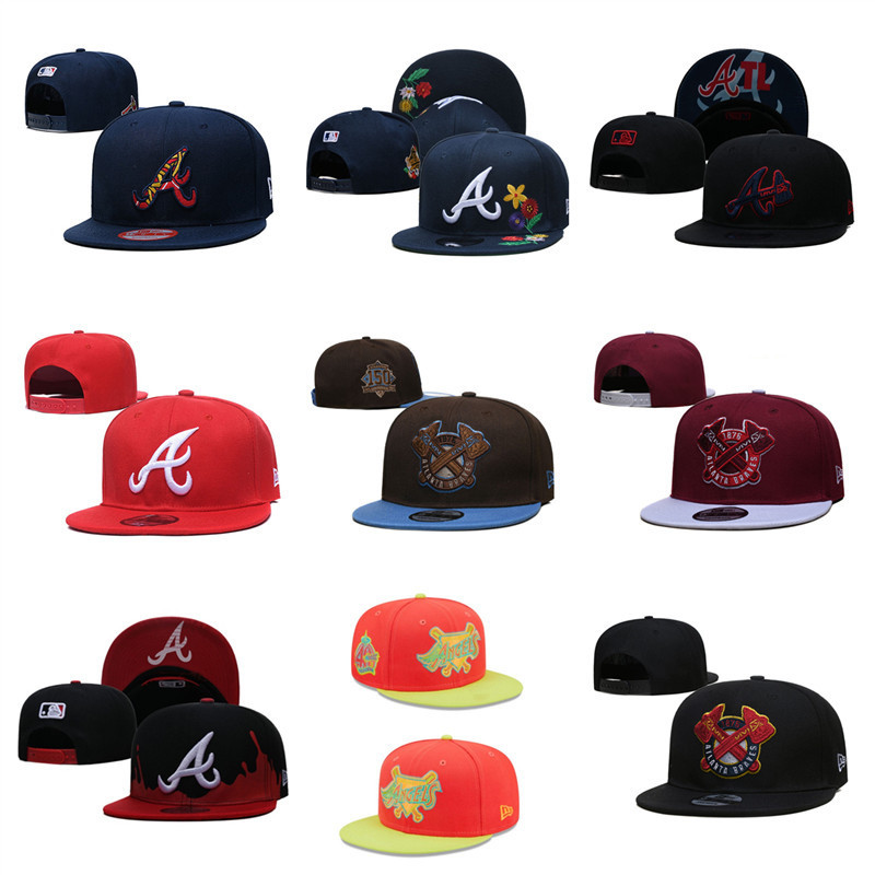20 款 MLB 亞特蘭大勇士隊可調節帽子棒球帽平帽多色