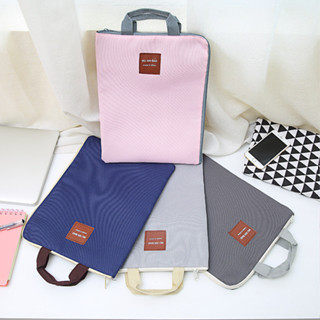 韓國拉鍊多層A4文件袋 手提iPad電腦包 手機牛津帆布公文包