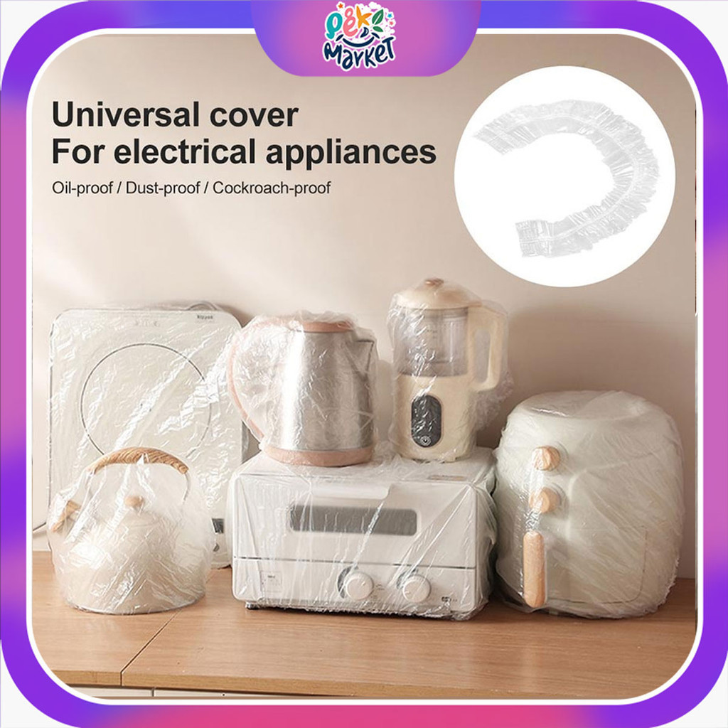 10 件裝防塵罩透明塑料多用途電器家用廚房家具罩塑料烤箱電風扇加厚防塵