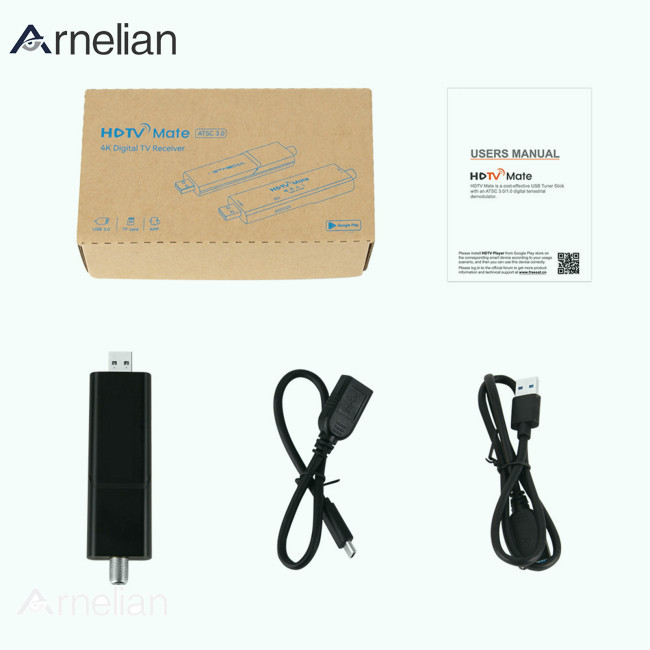 Arnelian GTMedia HDTV Mate USB 電視調諧器棒電視接收器 USB 迷你電視調諧器棒兼容 An