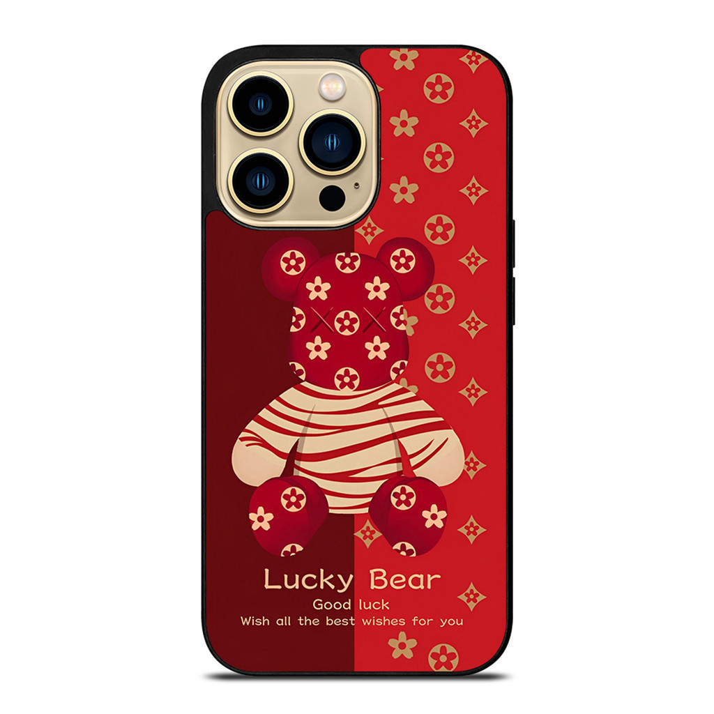 Bear BRICK KAWS LUCKY RED 時尚新款精緻手機殼保護套適用於 IPhone 15 Pro Max
